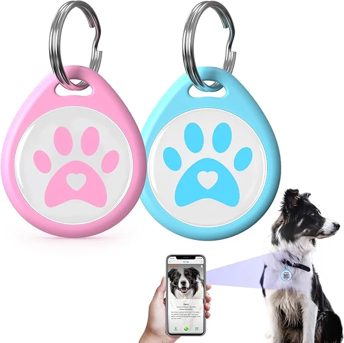 Easy-to-Use 2-Pack -Smart QR Code Pet ID Tag Specialty