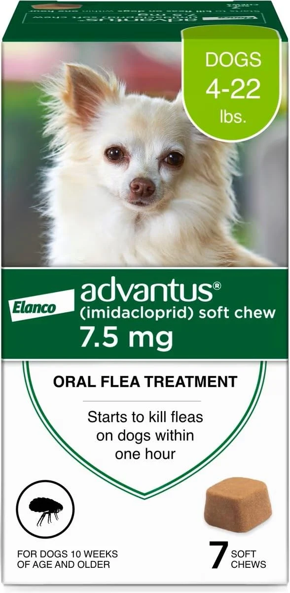 World-Class Advantus Dog Fast-Acting Flea Treatment Soft Chews 4–22 lbs 7 ct Clean