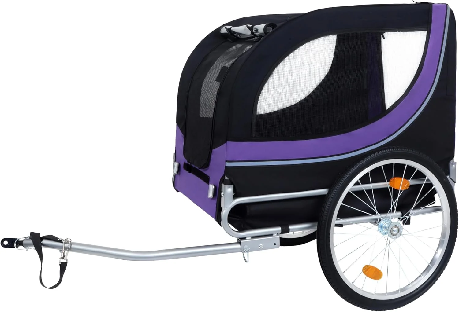 Advanced Blue-Grey Large Folding Bike Trailer for Dogs – Heavy-Duty Steel Frame 66LB Capacity Pet Carrier for All-Terrain Cycling Jogging Camping Adventures Outstanding