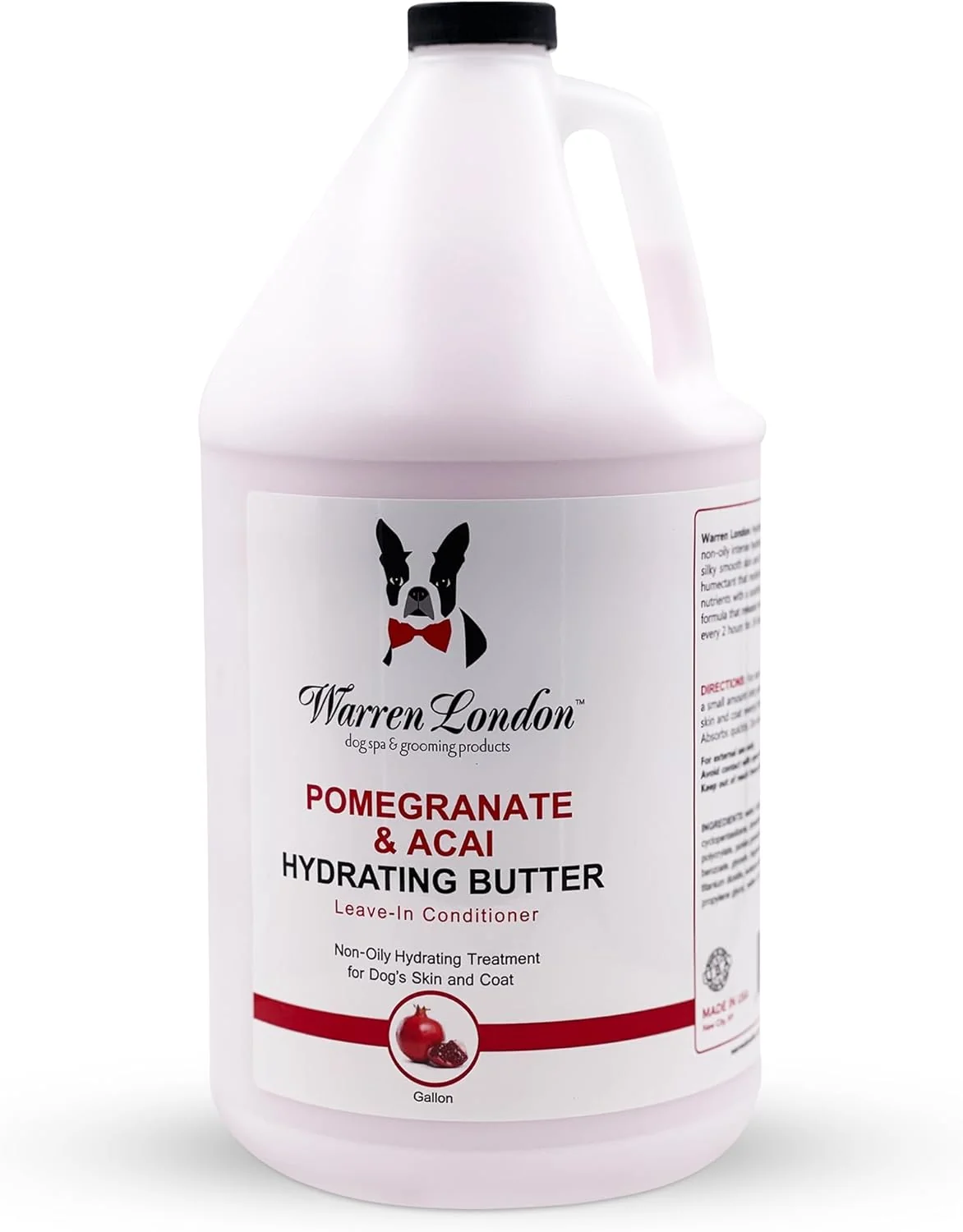 First-Class Warren London - Hydrating Butter and Leave-in Conditioner for Dogs Skin and Coat - Pomegranate Acai - 1gal Dependable