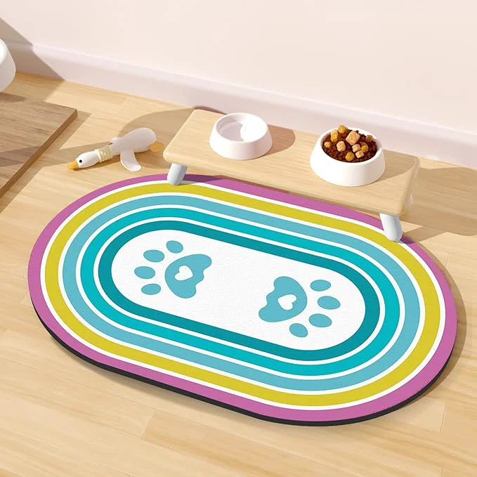 Classic Cat Food Mat 24''x16'' Absorbent Cat Mats Detailed