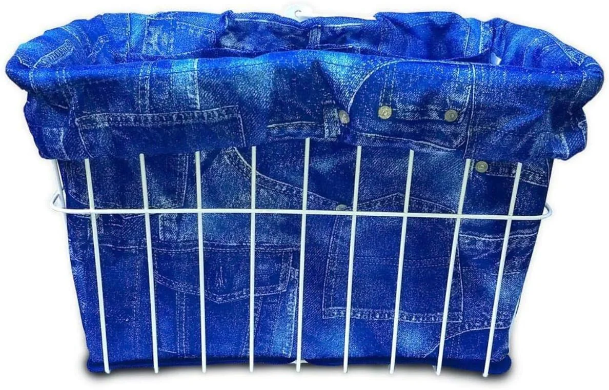 Superior Cruiser Candy Bike Basket Liner Waterproof Universal Fit for Most Bike Baskets Stylish 2in1Tote Bike Basket Cover EBiKE Front Wire Or Wicker Bike Baskets Fits Up to 15x12x10 Professional