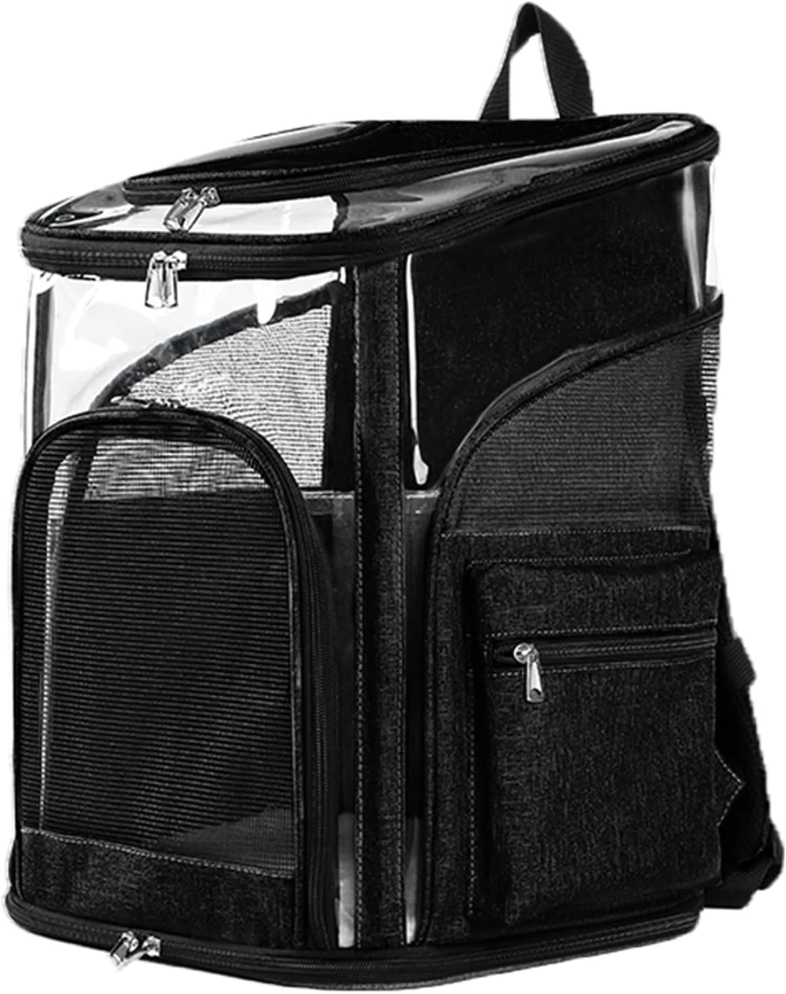 Stylish Cat Carriers Dog Carrier Pet for Small Medium Cats Dogs Puppies up to 25 Lbs TSA Airline Soft Sided Collapsible Travel Puppy - Black Grey M 13 LX11.4 WX17.3 H Black Luxury