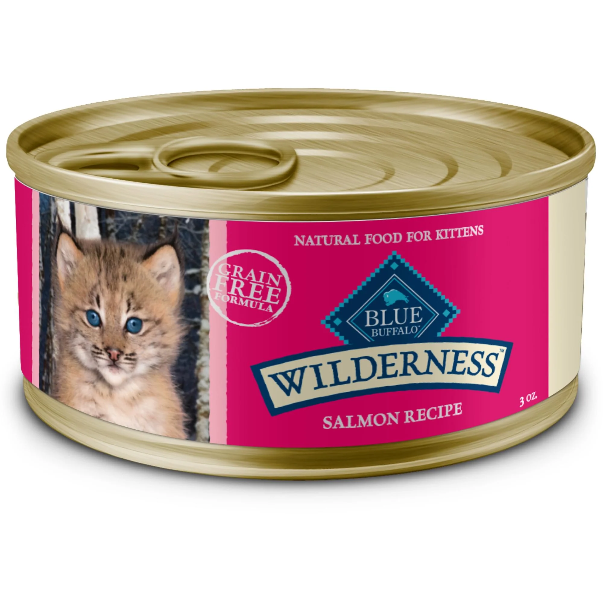Advanced Blue Buffalo Wilderness Natural High Protein Grain Wet Food for Kittens Salmon Pate 3-oz 24 Count Artisan