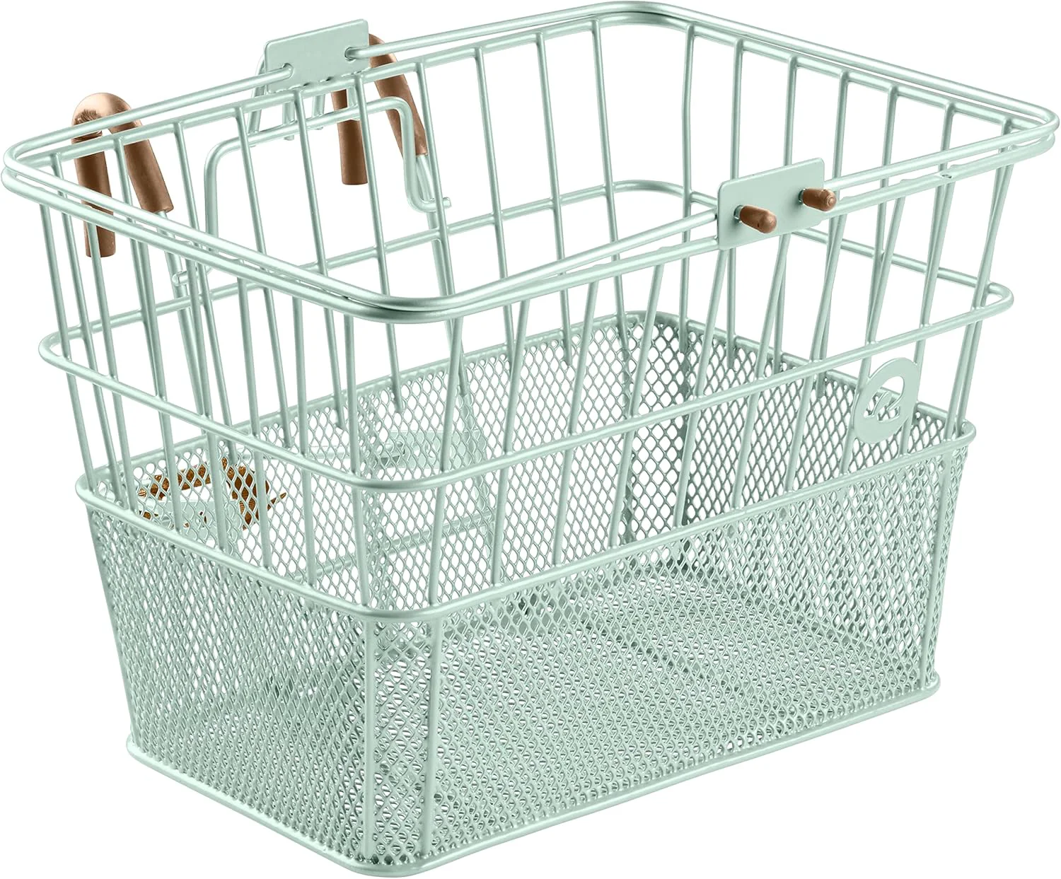 Fine Retrospec Apollo Detachable Front Bike Basket Steel Half-Mesh with Integrated Detachable Hooks and Built-In Handle Easy Assembly and Portability for Bicycles Elite