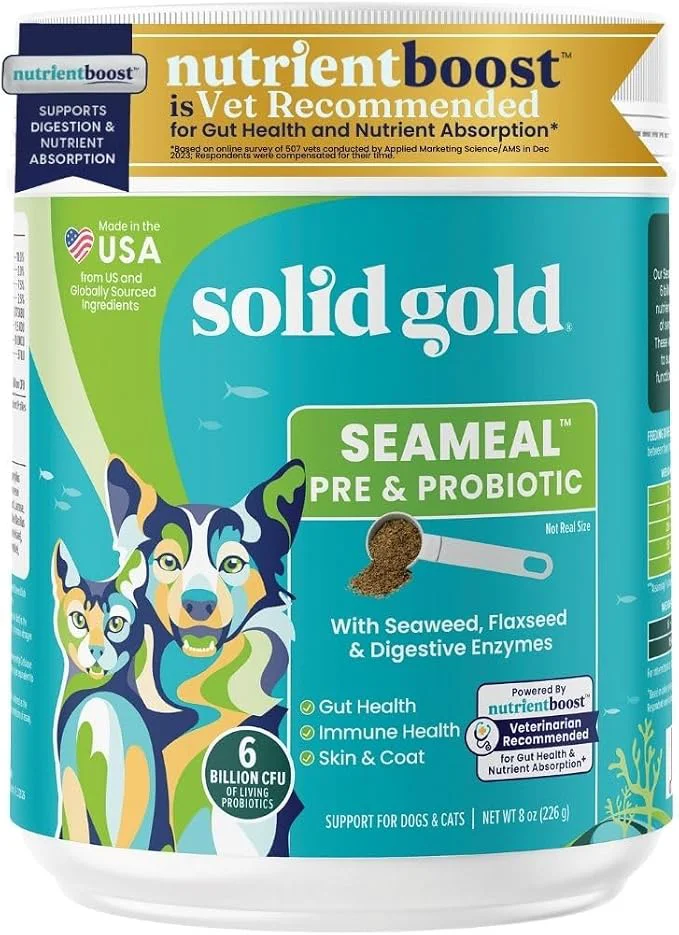 Breathable Solid Gold SeaMeal Cat Probiotic Dog Probiotics Sustainable