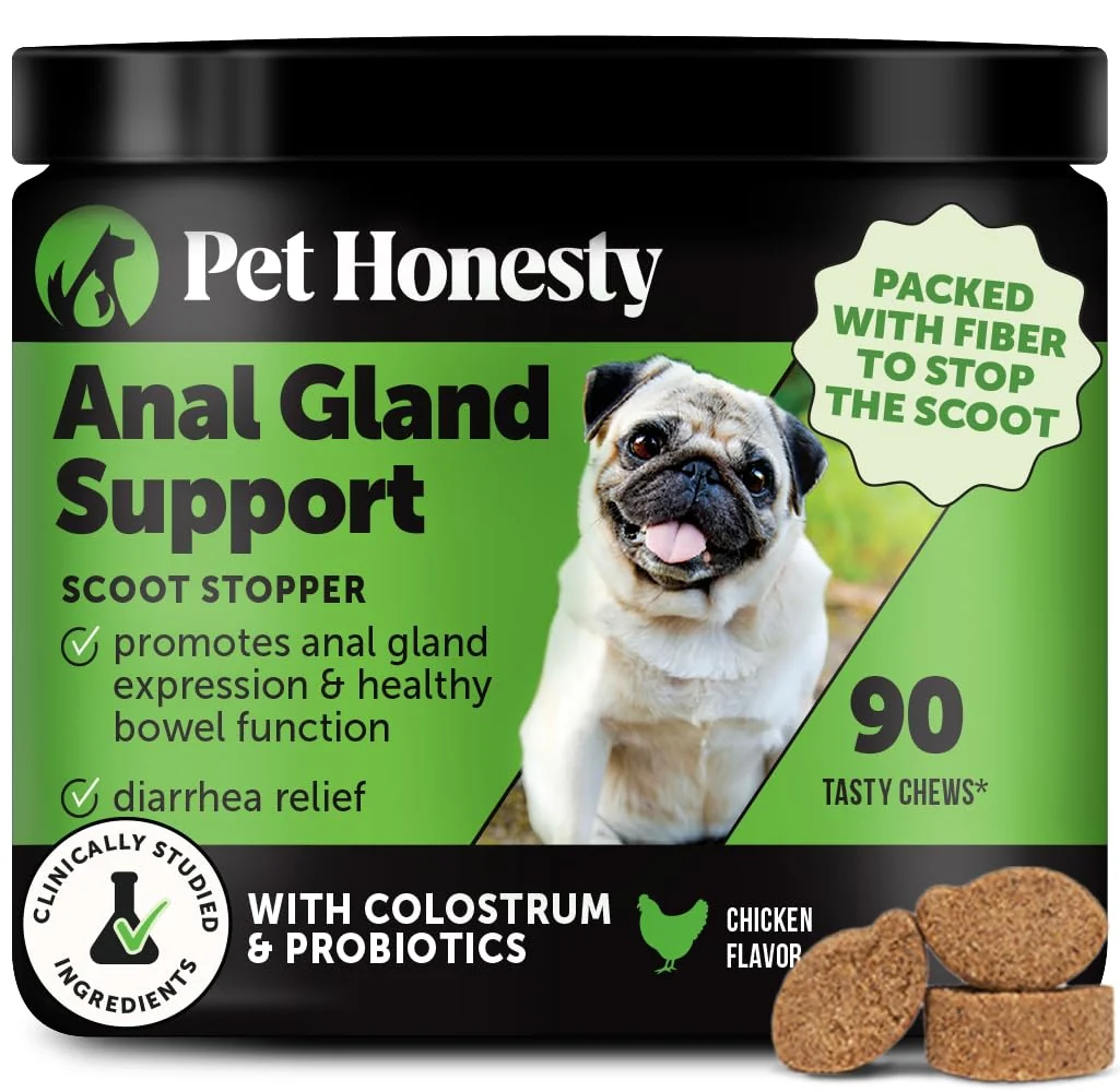 Fashionable Pet Honesty Dog Scoot Stopper - Anal Gland Support with Fiber Prebiotics Probiotics 90 ct Sophisticated