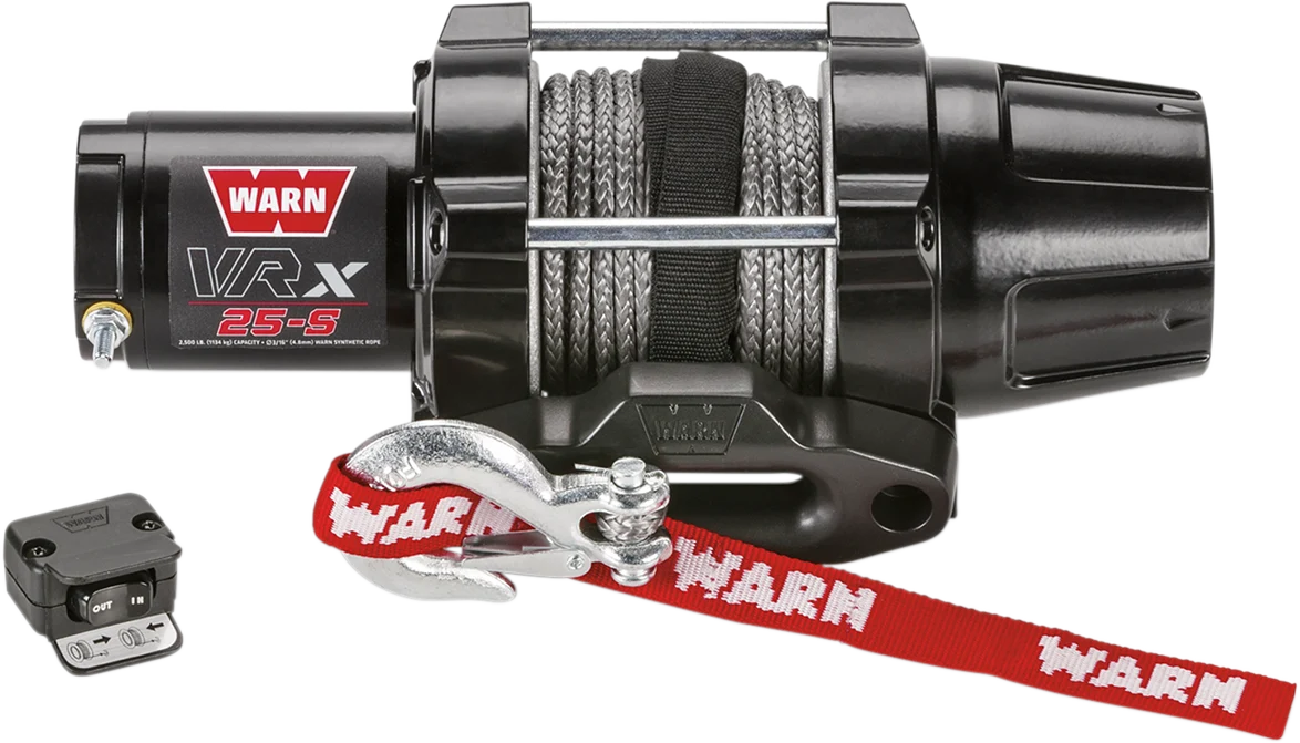 Organic WARN VRX 25-S Winch - Handlebar Rocker Switch - Synthetic Rope 101020 Professional