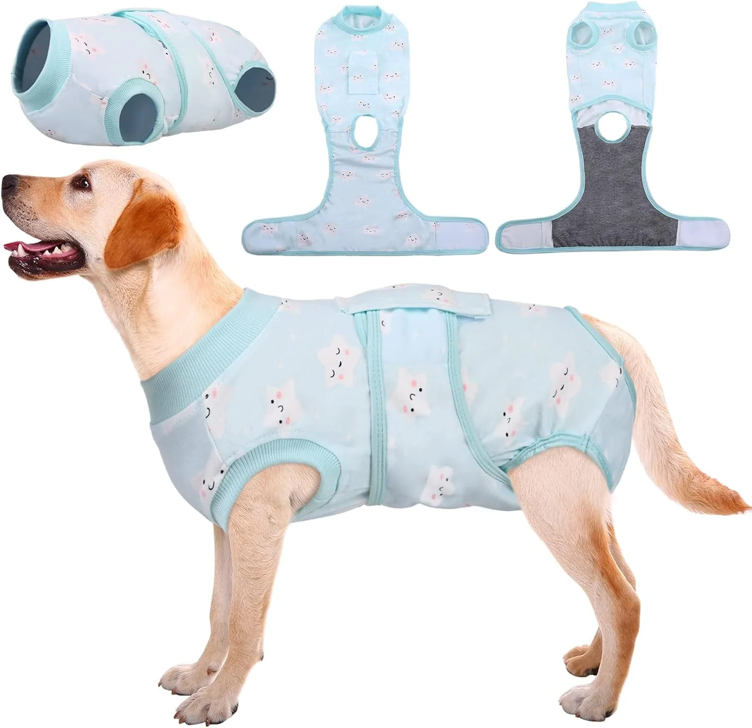 Clean Kuoser Recovery Suit for Dogs Cats After Surgery Professional Pet Recovery Shirt Dog Abdominal Wounds Bandages Substitute E-Collar Cone Prevent Licking Dog Onesies Pet Surgery Recovery Suit Top-Quality