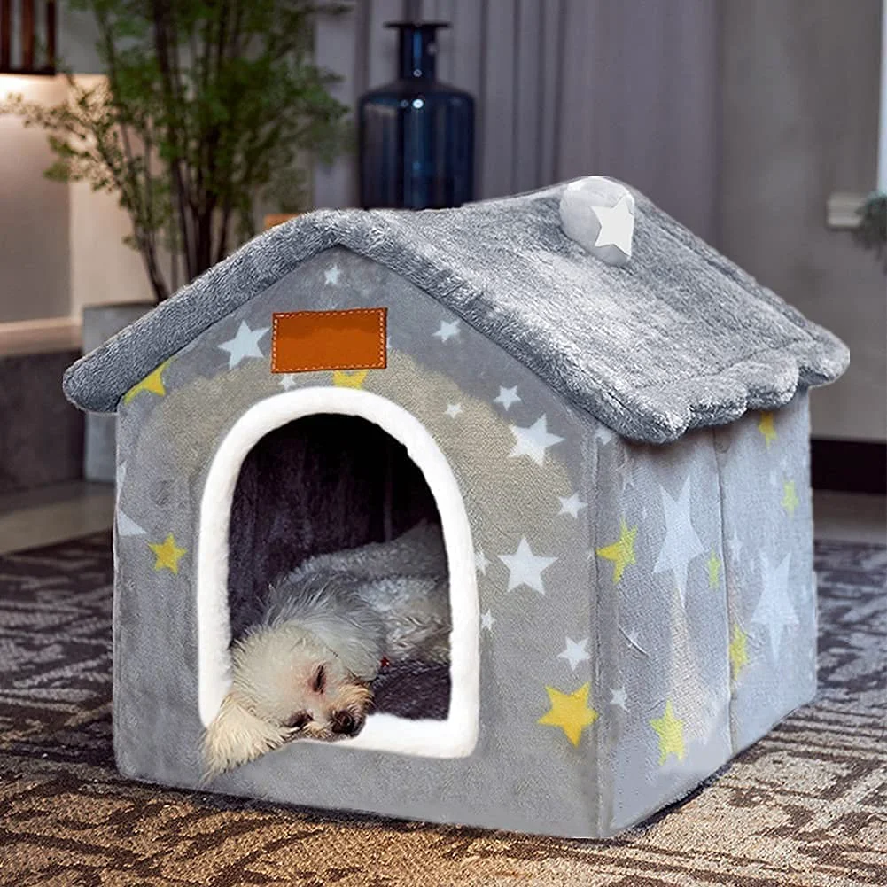 Effective BXEBUI Memory Sponge Dog House – Foldable Indoor Kennel Bed Medium Pure