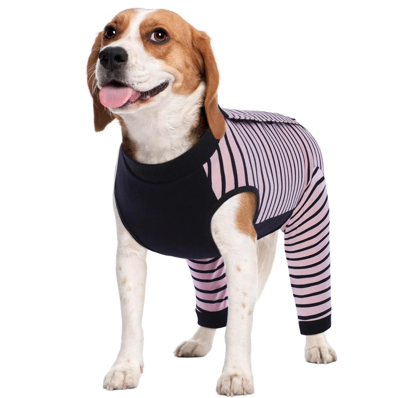 Crafted Kuoser Dog Recovery Suit Pink L – Anti-Licking Rear Leg Sleeve Abdominal Surgery Onesie Cone Artisan