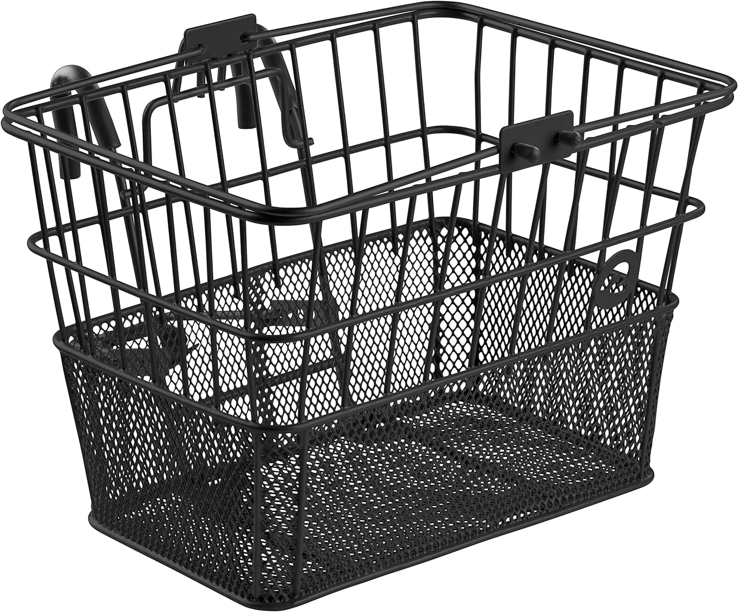 Relaxed Retrospec Apollo Detachable Front Bike Basket Steel Half-Mesh with Integrated Detachable Hooks and Built-In Handle Easy Assembly and Portability for Bicycles Exceptional