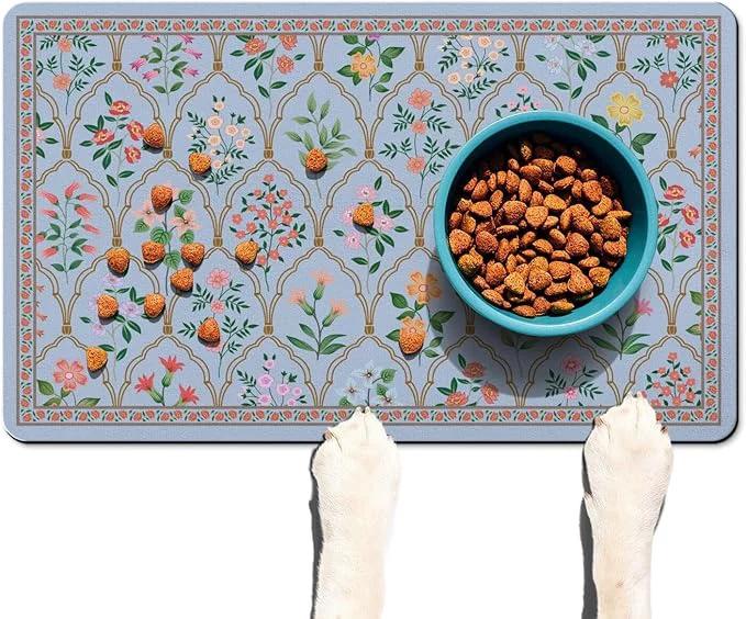 Advanced Absorbent Pet Dog Bowl Mat for Food and Water Pet Cat Food Feeding Mat Breathable
