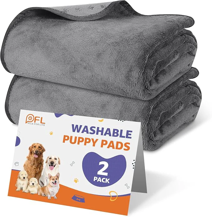World-Class PICK FOR LIFE Washable Dog Pee Pads 48x48 Reusable Puppy Whelping Pads Fast