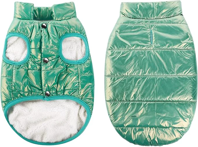 Verified ASENKU Dog Winter Coat - Waterproof Windproof Dog Jacket Warm Snowproof Doggie Puffer Vest for Cold Weather Lightweight Snow Coats for Small Medium Large Dogs Mint Green XS About ThisOverview Original Design