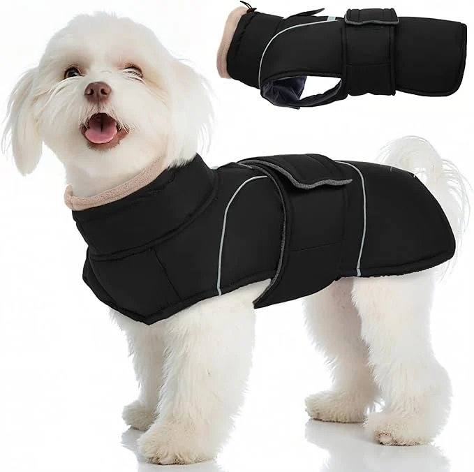 Exceptional Black Dog Coat Soft Pet Sweater for Cold Weather Warm Pet Winter Coat with Leash Hole Waterproof Dogs Jacket with Fleece Lined Thick Pets Clothes with Windproof Puffer Coats for Medium DogsAbout ThisOverview Specialty