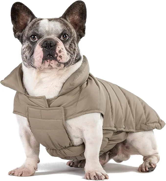 Fine SPACE LION Dog Puffer Jacket Down Winter Coat Durable Outdoor Coat for Cold and Windy Conditions Lightweight Adjustable Fit Coats for Medium Large Dogs Khaki Size16 XL About ThisOverview Verified