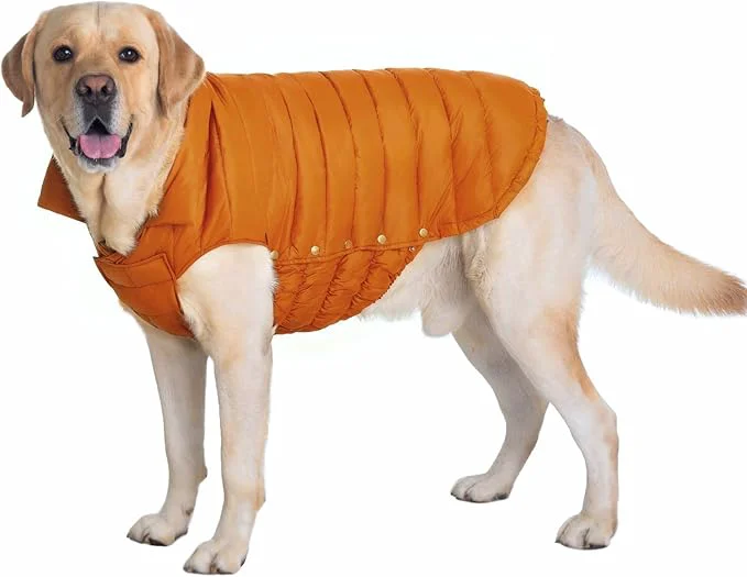 Carefully Designed SPACE LION Dog Puffer Jacket Down Winter Coat Durable Outdoor Coat for Cold and Windy Conditions Lightweight Adjustable Fit Coats for Large Dogs Orange Size24 2XL About ThisOverview Luxury