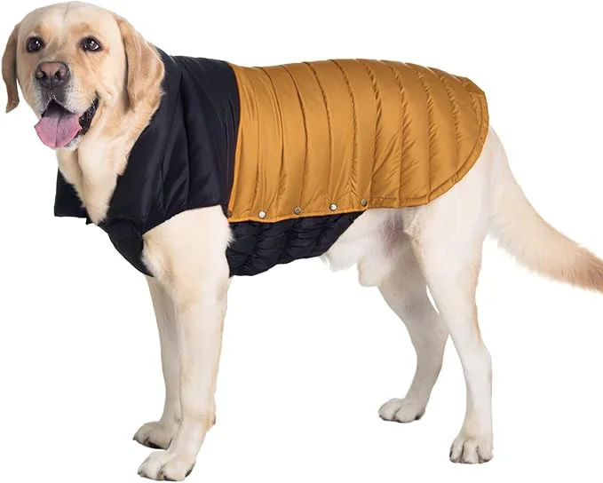 Smart SPACE LION Dog Puffer Jacket Down Winter Coat Durable Outdoor Coat for Cold and Windy Conditions Lightweight Adjustable Fit Coats for Large Dogs BlackKhaki Size28 4XL About ThisOverview First-Class