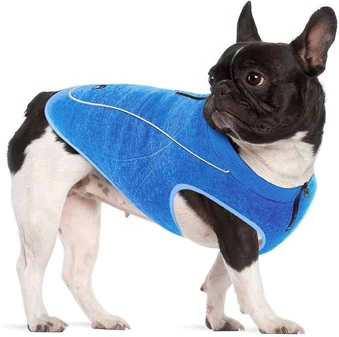 Trusted Insulated Fleece Sweater for Dogs Lightweight Warm Dog Vest Zipper Port for Harness Cold Weather Winter Jacket Rain Snow Repellant Coat Adjustable for Small Medium Large Male Dogs Blue S About ThisOverview Enhanced
