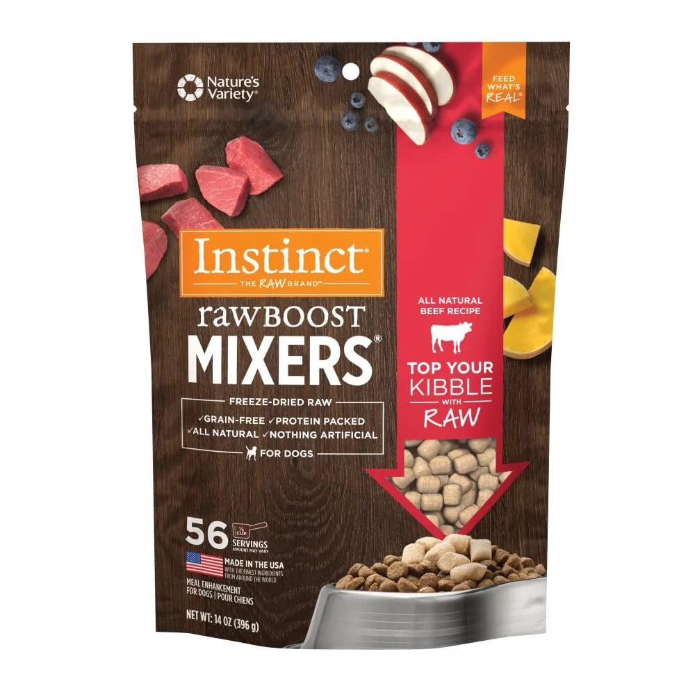 High-Quality Instinct Raw Boost Mixers - Grain- ze-Dried Beef Topper 14 oz Dependable