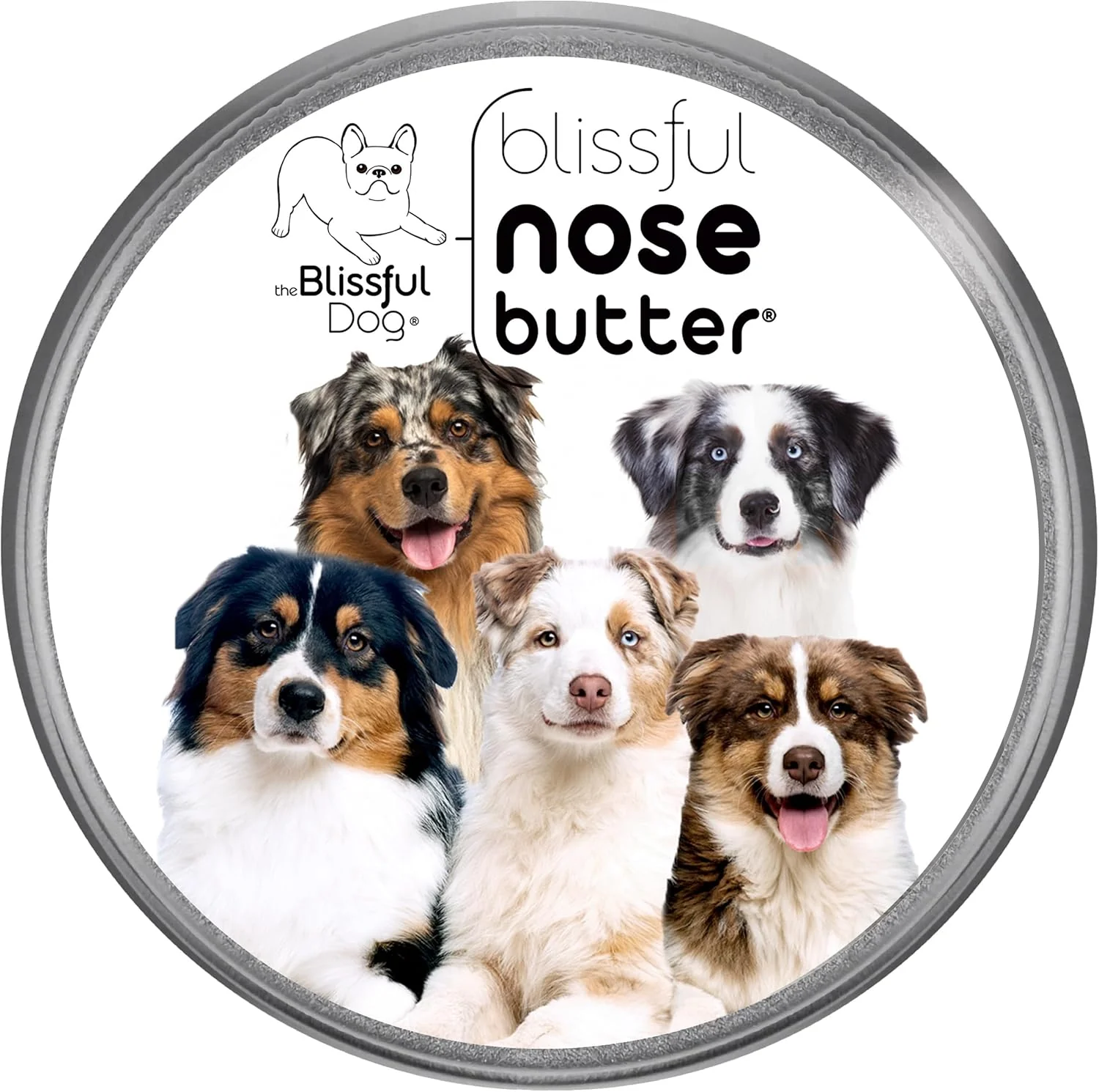 World-Class The Blissful Dog Australian Shepherd Nose Butter for Dry Cracked Skin Lick-Safe Dog Nose Balm with Moisturizing Shea Butter Almond Olive and Essential Oils Pet Supplies Uncented 8 oz. Top-Quality