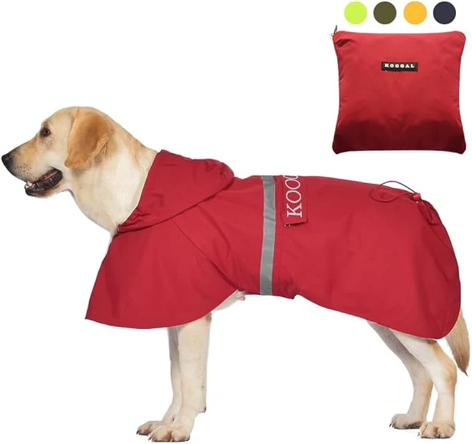 Sophisticated Pet Large Dog Raincoat Apparel Poncho Waterproof for Medium Large Sized Pet Raincoats for Clothes Jacket Dog Rain Jacket Red 6XL Overview Refined