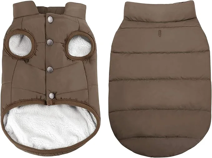 Elegant ASENKU Dog Winter Coat - Waterproof Windproof Dog Jacket Warm Snowproof Doggie Puffer Vest for Cold Weather Lightweight Snow Coats for Small Medium Large Dogs 3XL Coffee About ThisOverview Exceptional