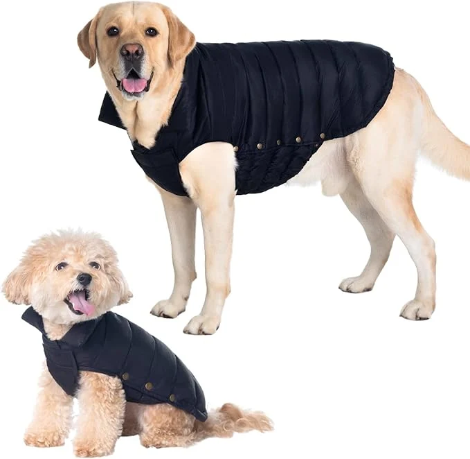 Effective SPACE LION Dog Puffer Jacket Down Winter Coat Durable Outdoor Coat for Cold and Windy Conditions Lightweight Adjustable Fit Coats for Large Dogs Black Size26 3XL About ThisOverview Fine Crafted