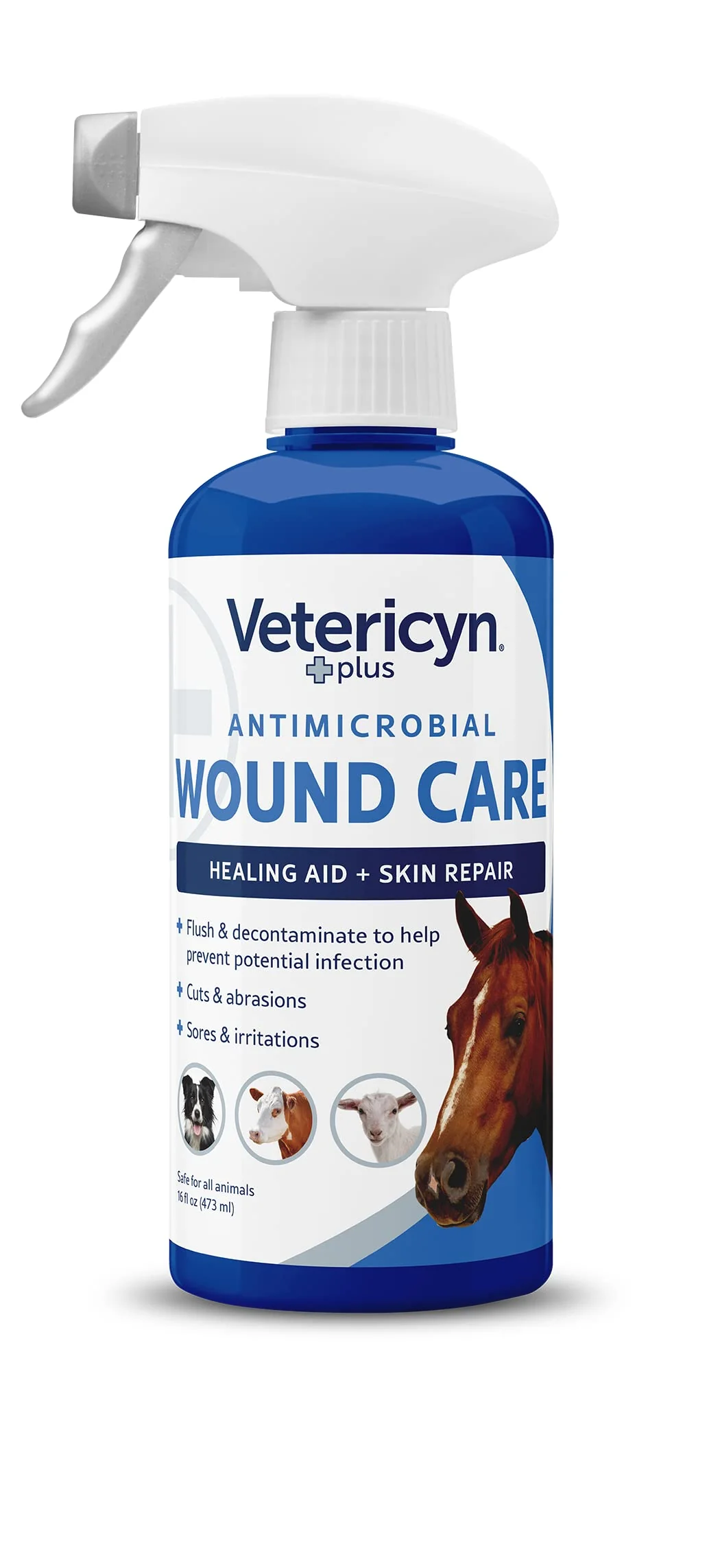 Eco-Friendly Vetericyn Plus Horse Wound Care Spray Equine Wound Cleaning Skin Care 16 oz Functional