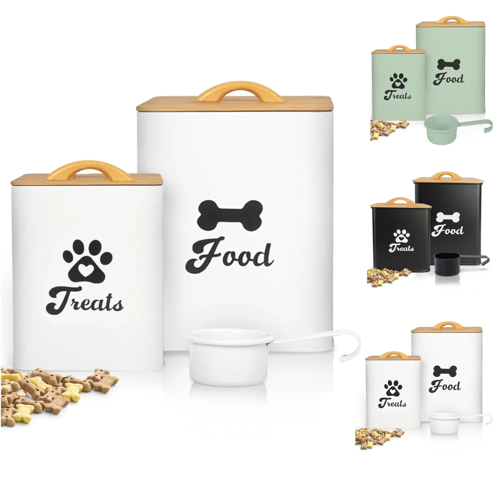 Comfortable Dekosilave 2-Pack Dog Treat Containers – Airtight Kitchen Storage 7 3 lbs Professional