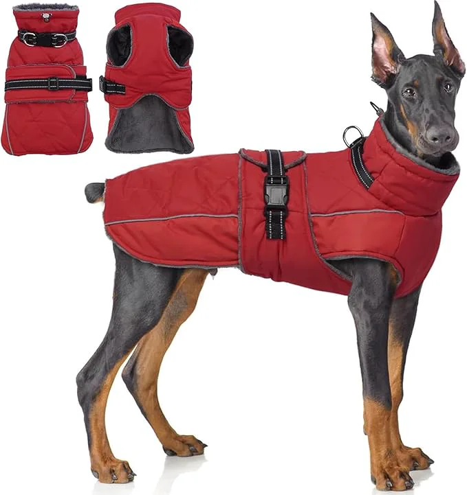 Sophisticated QBLEEV Warm Dog Jacket - Reflective Adjustable Winter Coat with Turtleneck for Cold Weather Waterproof Fleece Snowsuit for Small Medium Large DogsAbout ThisOverview Comfortable