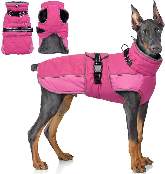 Casual QBLEEV Warm Dog Jacket - Reflective Adjustable Winter Coat with Turtleneck for Cold Weather Waterproof Fleece Snowsuit for Small Medium Large DogsAbout ThisOverview Genuine