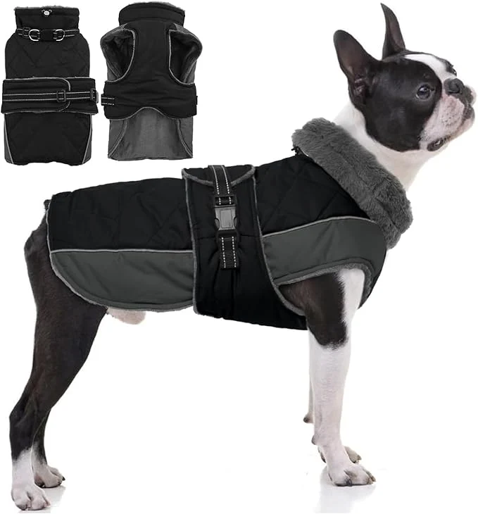 Effective QBLEEV Warm Dog Jacket - Reflective Adjustable Winter Coat with Turtleneck for Cold Weather Waterproof Fleece Snowsuit for Small Medium Large DogsAbout ThisOverview Exclusive