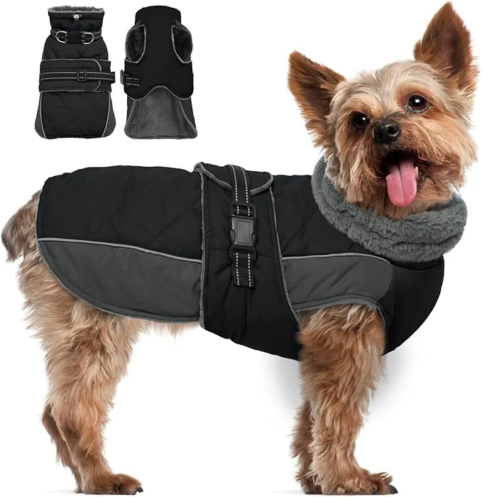 Fast QBLEEV Warm Dog Jacket - Reflective Adjustable Winter Coat with Turtleneck for Cold Weather Waterproof Fleece Snowsuit for Small Medium Large DogsAbout ThisOverview Consistent