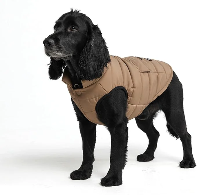 Selected Spark Paws Dog Winter Jacket Water-Resistant Coat Warm Reflective Windproof Fleece-Interior for Medium and Large Dogs - Tan - 2XLAbout ThisOverview Safe