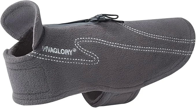 Efficient VIVAGLORY Dog Fleece Coat Warm Jacket with Hook and Loop Fastener Easy to Take on and Off Winter Vest Sweater for Small Medium Large Dogs Puppy Windproof Clothes for Cold Weather Grey XSAbout ThisOverview Selected