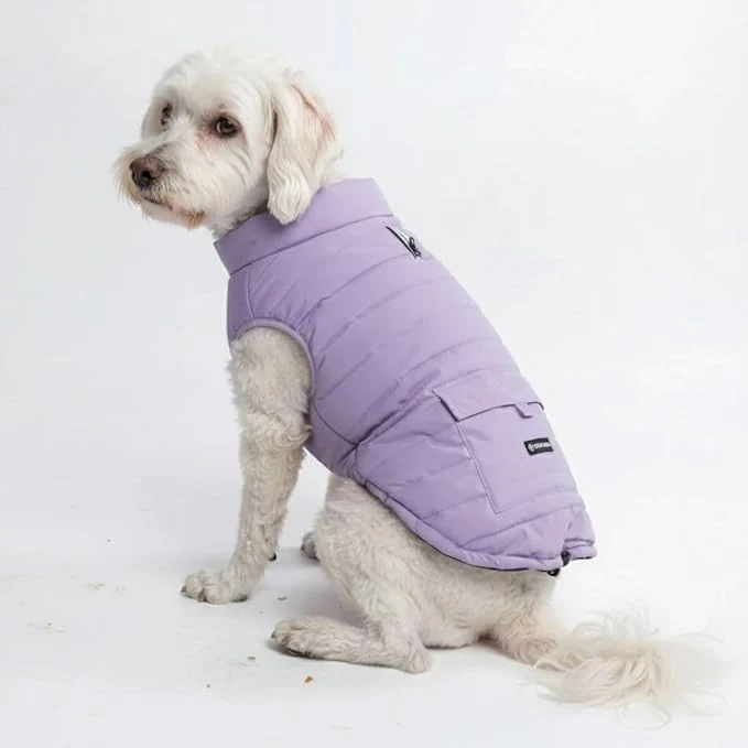 Quality Spark Paws Dog Winter Jacket Water-Resistant Coat Warm Reflective Windproof Fleece-Interior for Medium and Large Dogs - Lilac - LAbout ThisOverview Superior