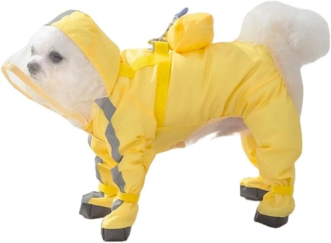 Efficient Full Coverage Small Dog Raincoat Waterproof with Four-Leg Protection I for Teddy Bears Includes Waterproof Mini Backpack Yellow X-Large Suggest Weight 13.2-16.6lb About ThisOverview Practical
