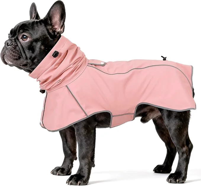Detailed Reflective Dog Raincoat Windproof Waterproof Dog Rain Jacket Adjustable Hooded Pet Poncho with Leash Hole for Small Medium Large Dogs S-2XL Pink Medium About ThisOverview Next-Generation