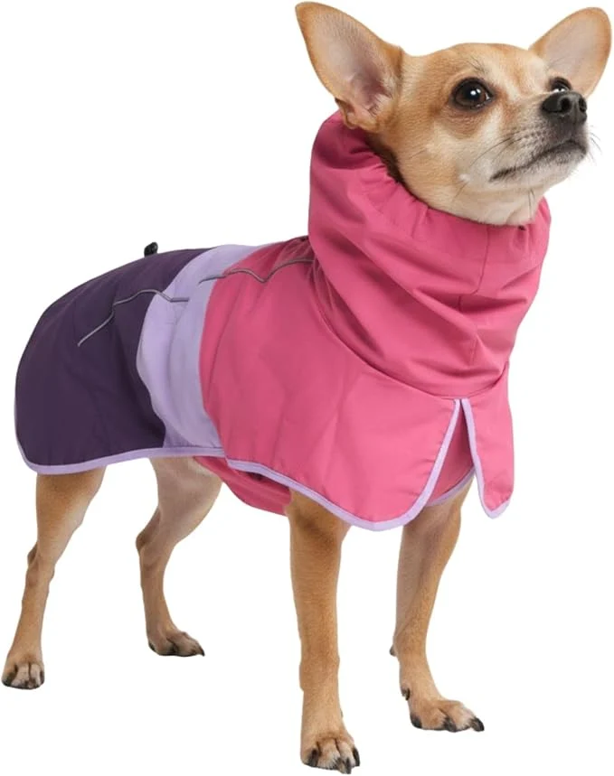 Superior Spark Paws Dog Raincoat Waterproof Windproof Rain Jacket for Small Medium Large Extra Large Dogs Reflective Breathable Full-Body Coverage Dry Suit - Pink Lilac Purple - SAbout ThisOverview Convenient