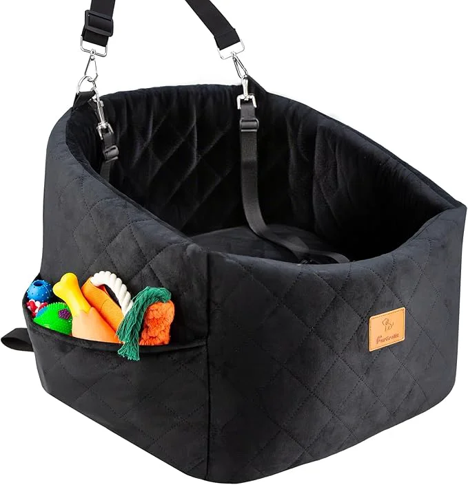 Trusted Dog Car Seat for Small Dogs Memory Foam Dog Booster Car Seats with Thick Cushion for Dogs Under 30lbs Detachable Washable Pet Travel Bed with Storage Pockets and 2 Safety BeltAbout ThisOverview Official