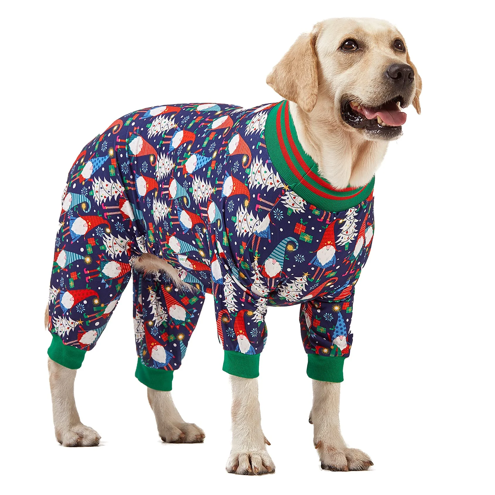 Reusable LovinPet Large Dog Christmas Pajamas - Navy Prints Lightweight Pullover 2XL User-Friendly
