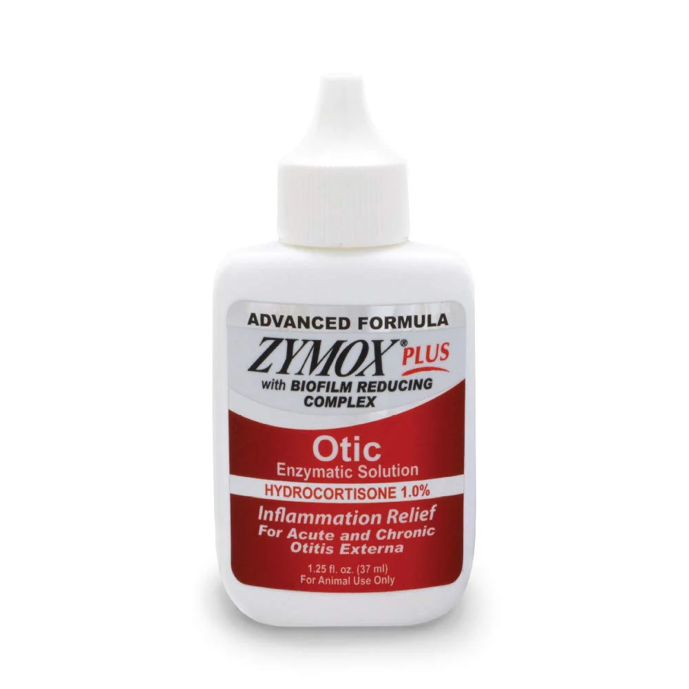 Refined Zymox Advanced Formula Otic Plus – Enzymatic Ear Solution for Dogs Cats 1 Hydrocortisone 1.25 oz Flexible