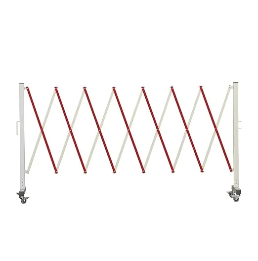 Proven Trafford Industrial Expandable Metal Barricade 11 Feet Red and White Mobile Safety Barrier Gate Retractable Traffic FenceAbout ThisOverview Prestigious