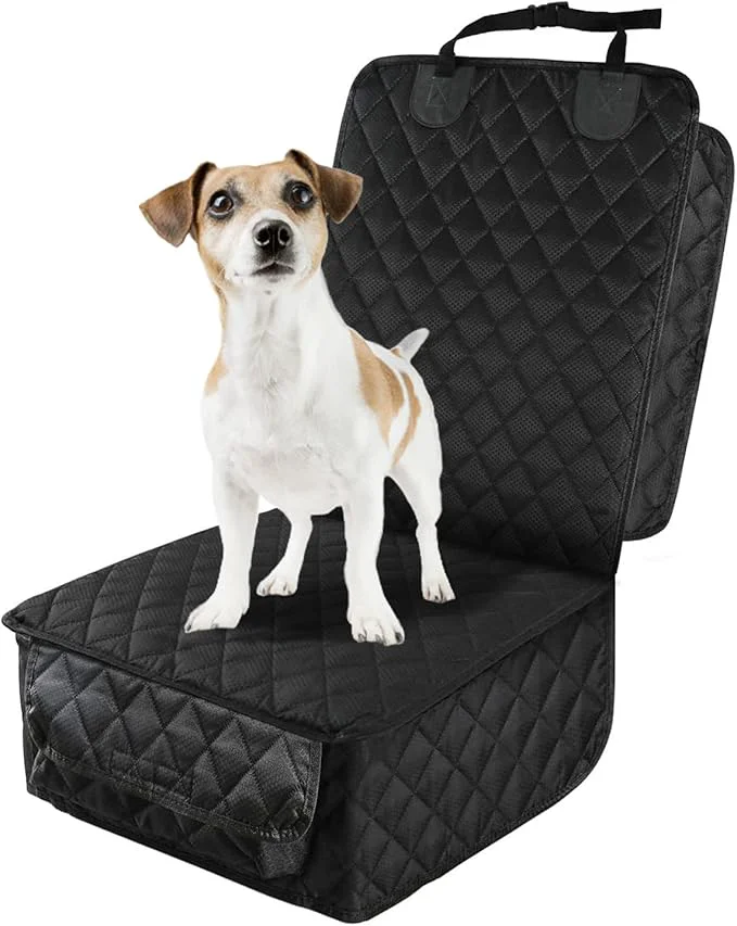 Crafted PETICON Waterproof Front Seat Car Cover Full Protection Dog Car Seat Cover with Side Flaps Nonslip Scratchproof Front Seat Cover Fits for Cars Trucks SU JeepAbout ThisOverview Secure