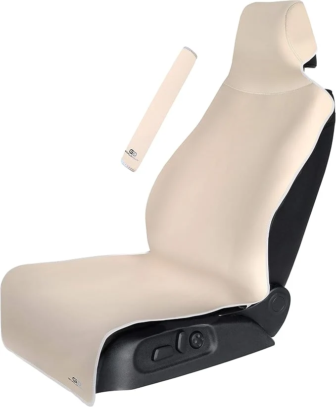 Efficient Gorla Gear Beige Premium Universal Fit Waterproof Stain Resistant Tan Khaki Car Seat Cover Neoprene Non-Slip Bucket Seat Dog Sweat Proof Protector Save Your Leather Cloth Seats Van Truck SUV SedanAbout ThisOverview Expertly Made
