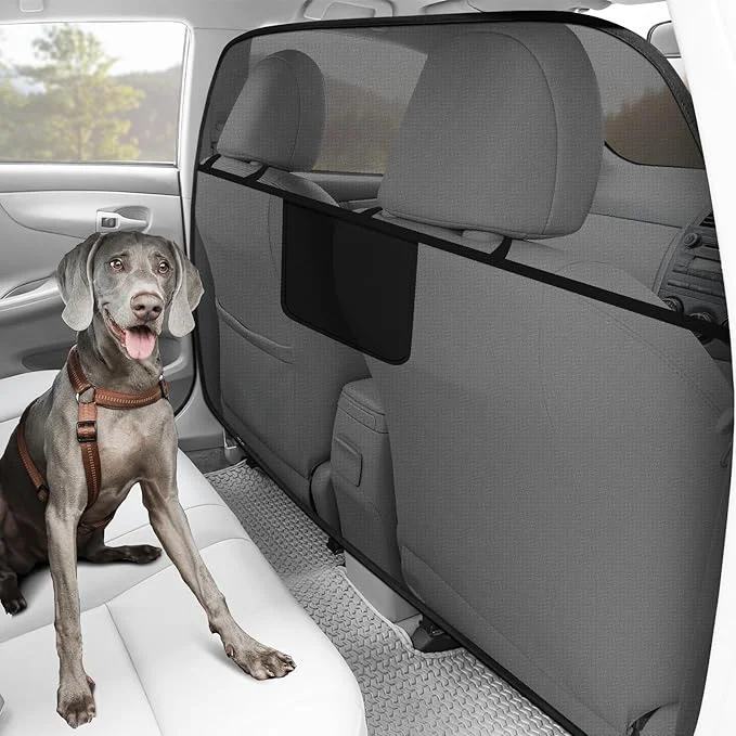 Verified Mixsuper Dog Car Barrier 61.4 Wide Car Divider for Trucks Large SUV One-Piece Escape-Proof Back Seat Mesh Dog Car Net Barrier BlackAbout This Elegant