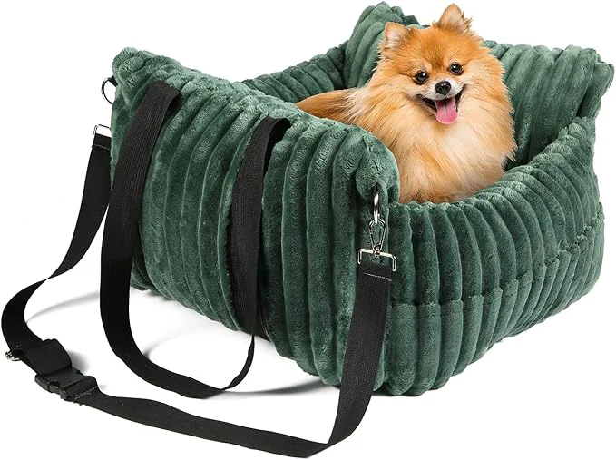 Smart Dog Car Booster Seat for Small Dogs Under 30 lbs Detachable Washable Travel Bed with Storage Pockets and Safety Belt Green Medium About ThisOverview Long-Lasting