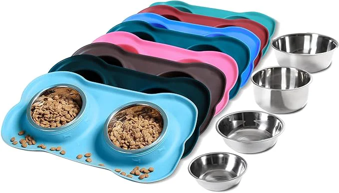 Certified Hubulk Pet Dog Bowls 2 Stainless Steel Dog Bowl First-Class